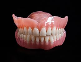 Close-up of a completed denture in Ann Arbor, MI